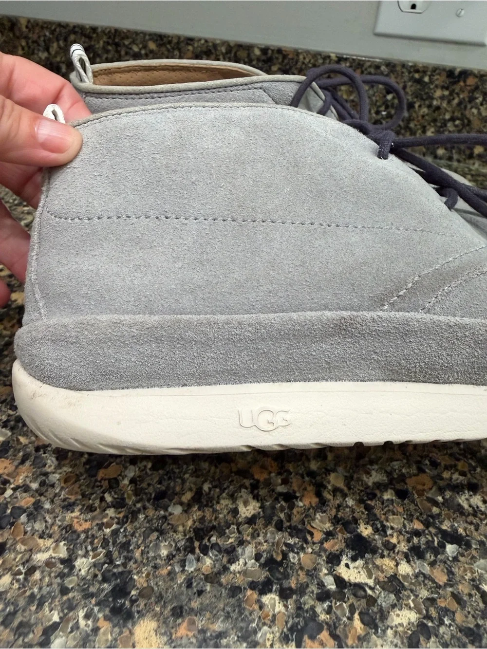 Men's  Ugg  size 10 Grey Suede Chukka Sneakers with Lace-Up